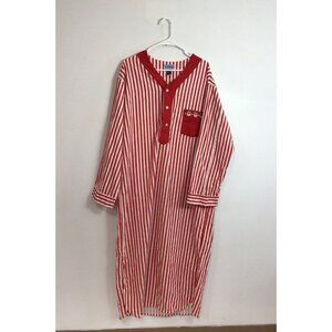 Night Crew Santa Claus Stripe Christmas Night Shirt Mens Large